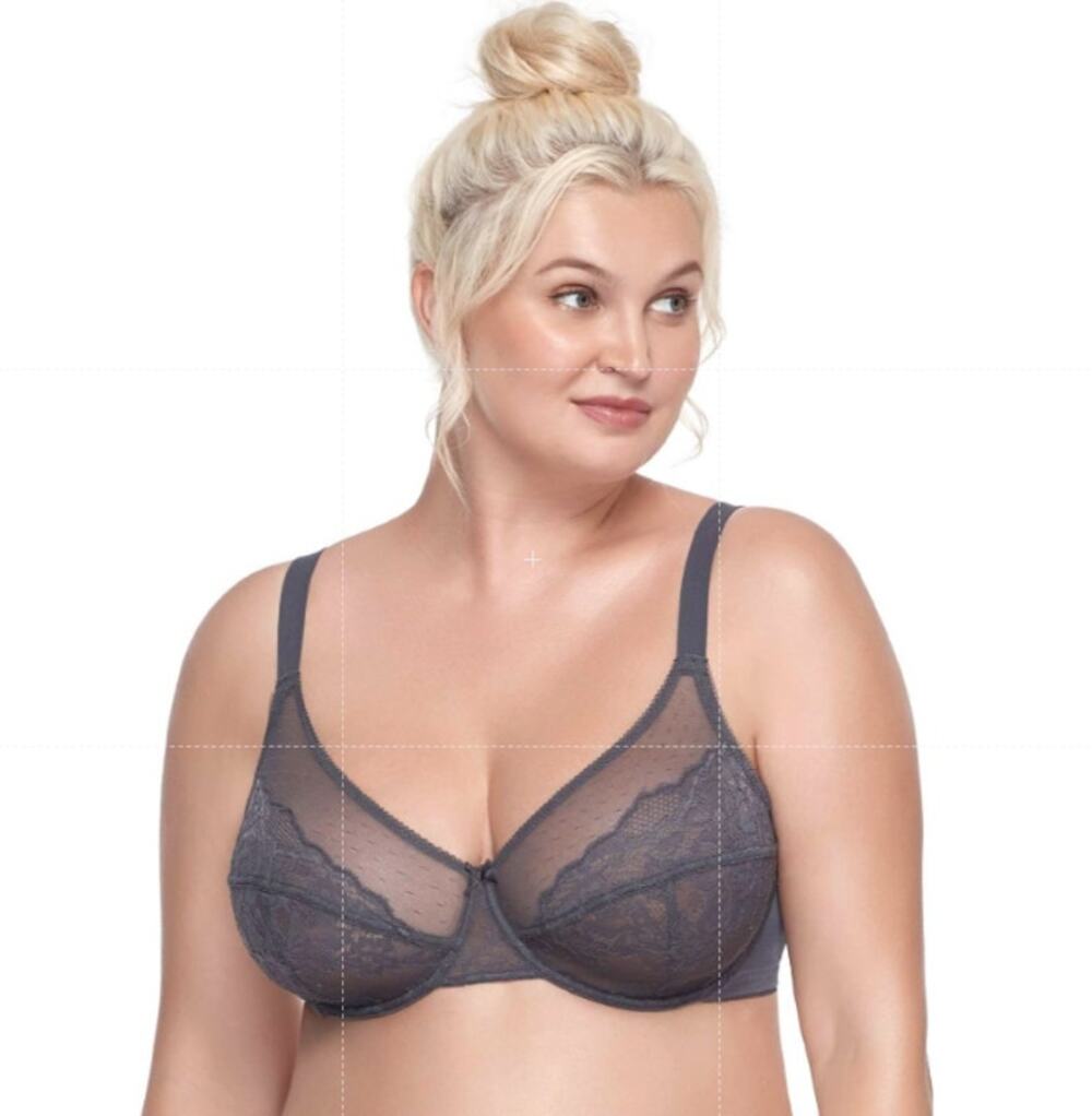 HSIA Enchante Beige Lace Underwire Bra Size 34DD NWT